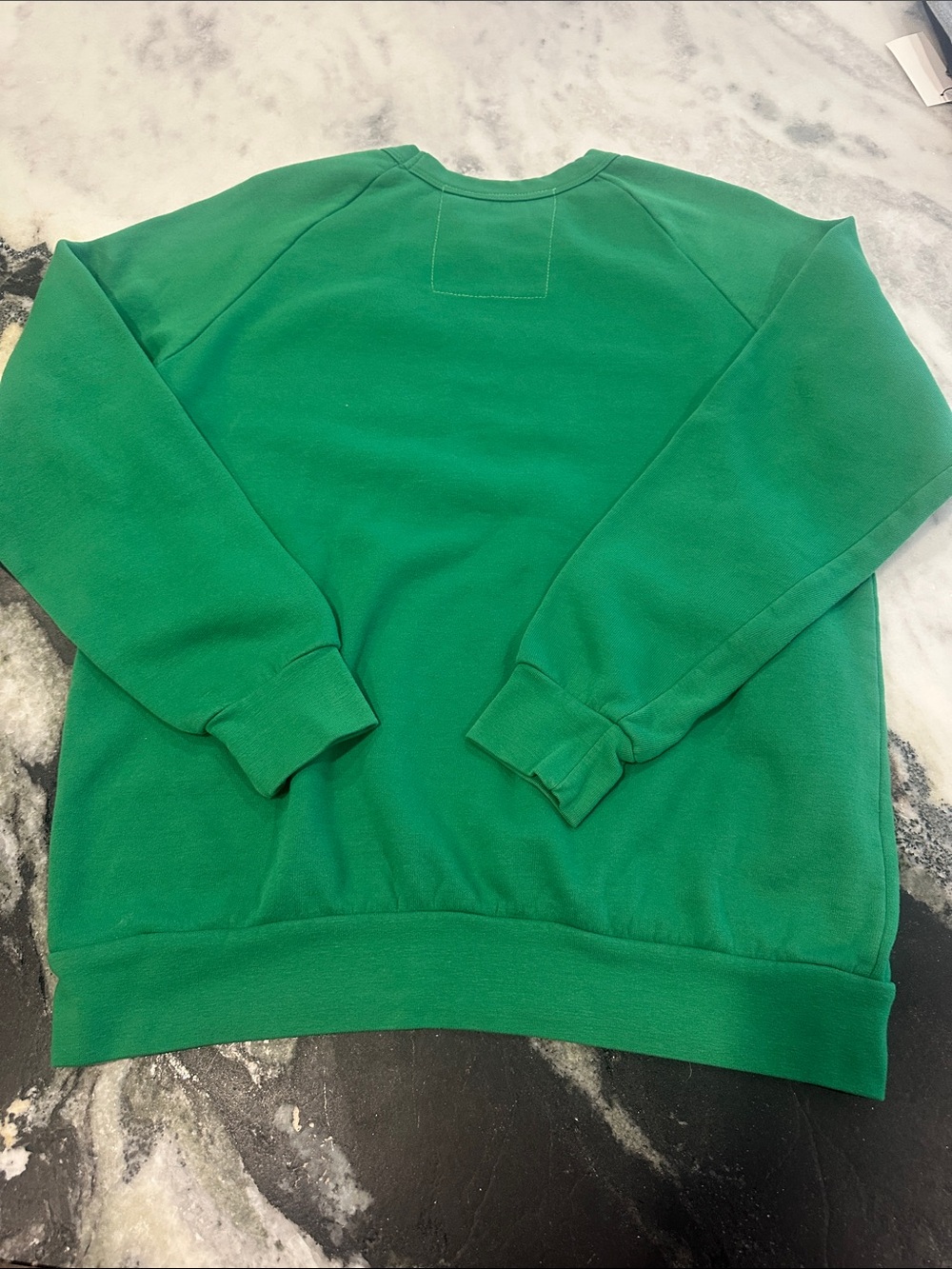 Aviator Nation Green Sweatshirt with Yellow Smiley Patch- Large - Picture 5 of 5